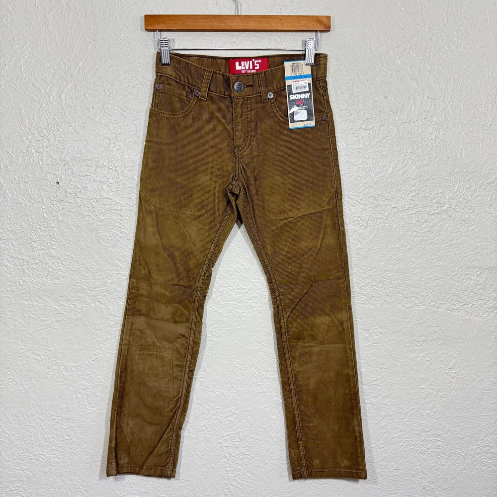 Y2K Deadstock Levis 511 Corduroy Pants Boys 10 25x25 Blokecore Ivy Preppy Retro